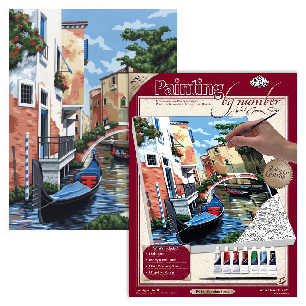 Royal &amp; Langnickel Paint By Numbers Canvas Series Venetian Scene