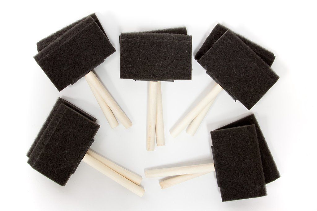 Richeson Wooden Handle Foam Brush 4"