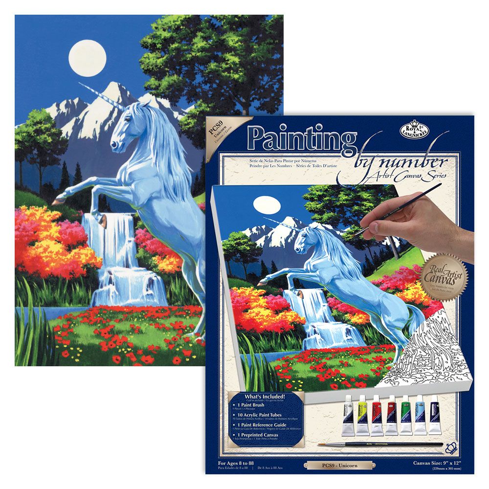 Royal &amp; Langnickel Paint By Numbers Canvas Series Unicorn