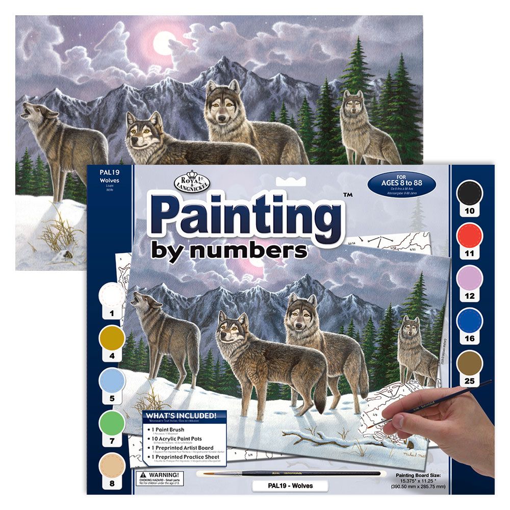 Royal &amp; Langnickel Paint By Numbers Wolves