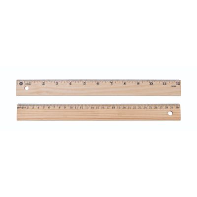 Ruler Wood Metal Edge Bevelled 12" (50185)