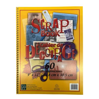 Scrap Book Coil Bound 9x12" Newsprint Paper