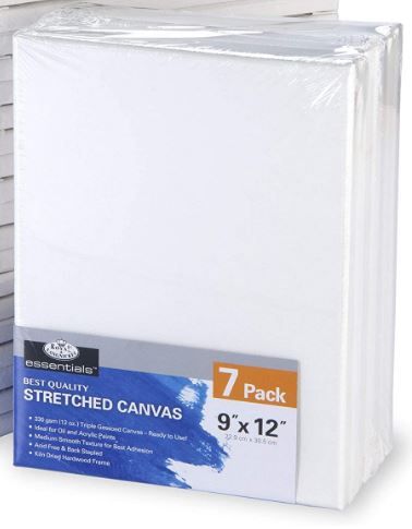 Royal &amp; Langnickel Canvas Stretched 9"x12" (7 Pack) **ND**
