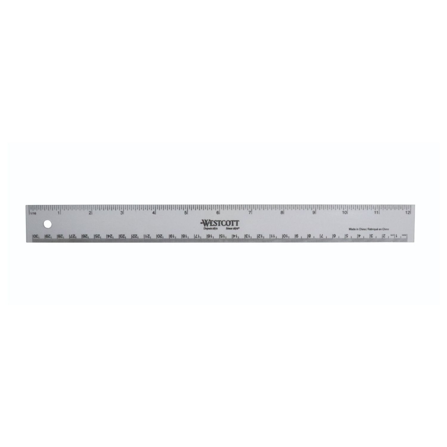 Ruler Clear Plastic 12" 40812