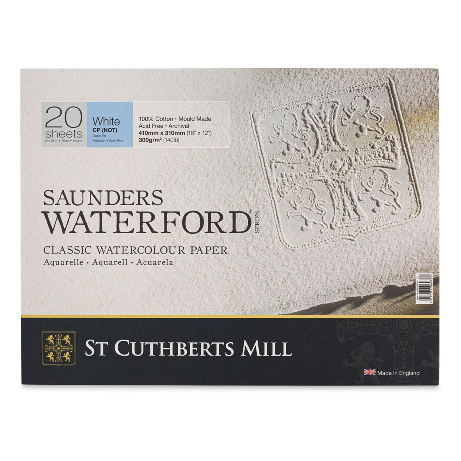Saunders Waterford Watercolour Block CP 12x16 140lb