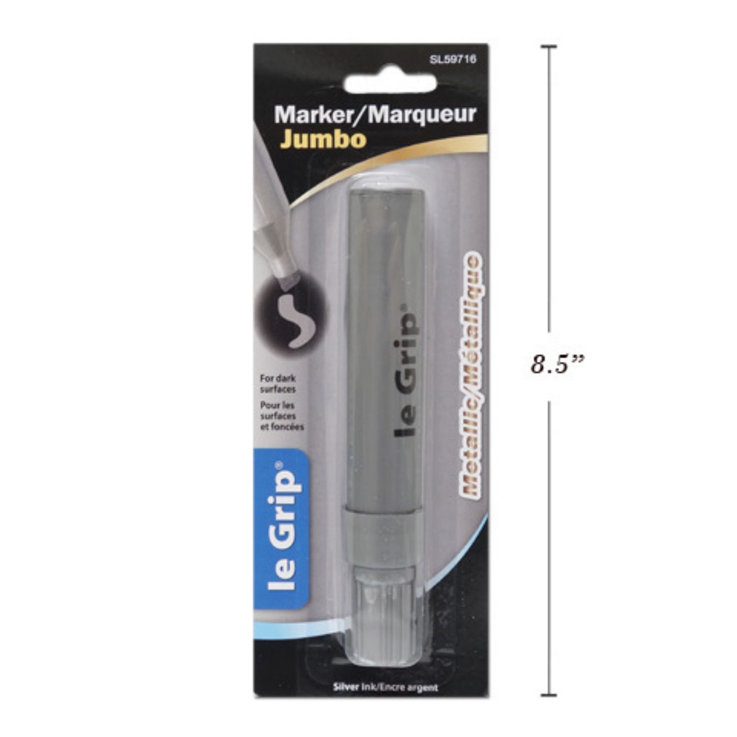 Selectum Jumbo Metallic Silver Ink Marker