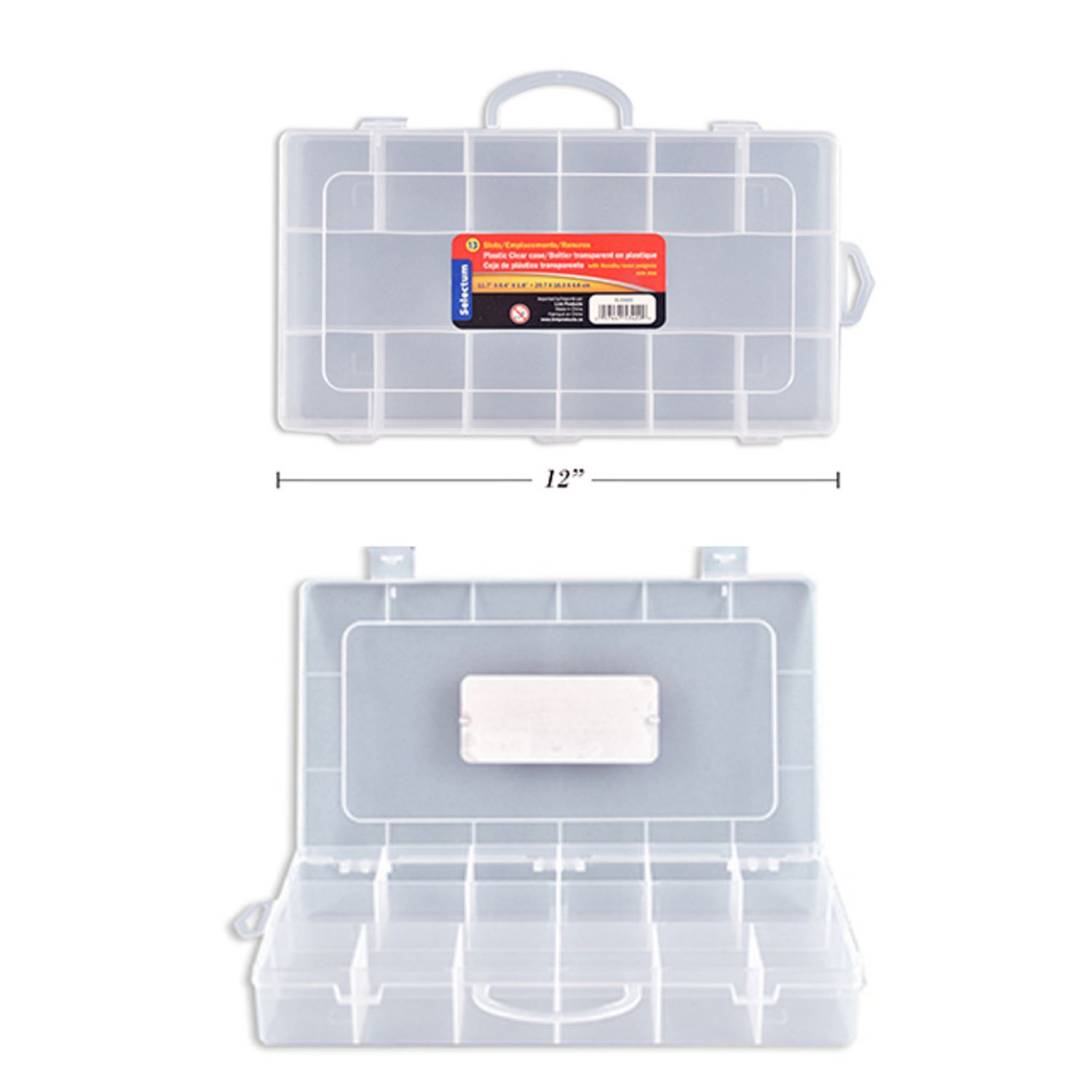 Selectum 13 Slot Clear Plastic Case + Handle