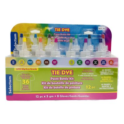 Selectum Tie Dye Kit 12pc x 5gms + 8 Gloves *ND*
