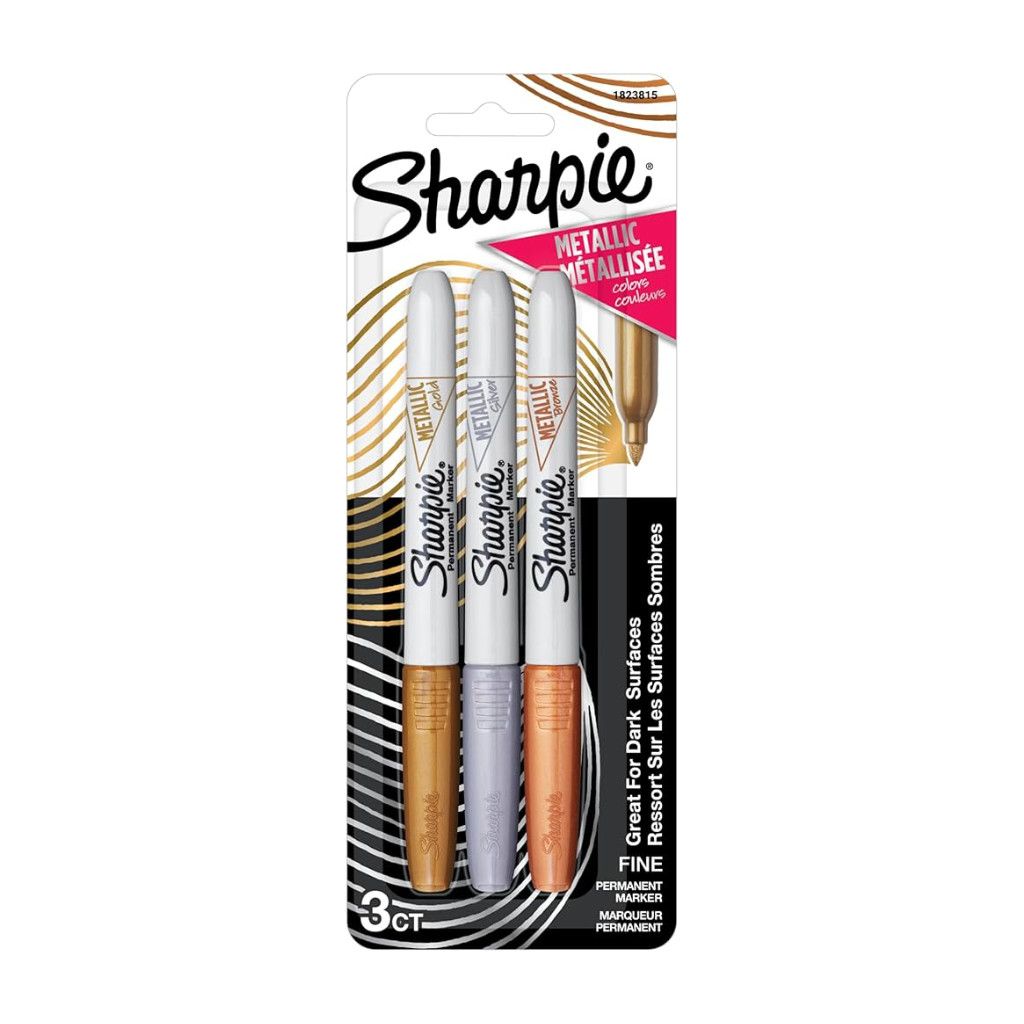 Sharpie Metallic 3 Pack Gold Silver Copper 1823815