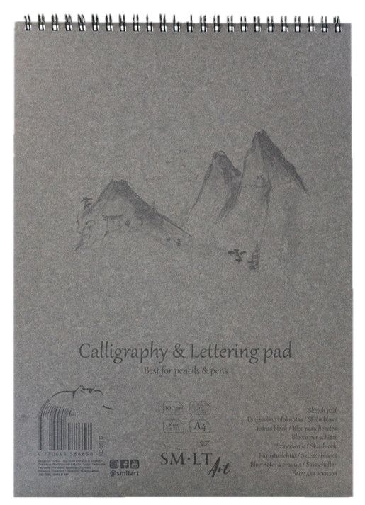 SM.LT authenticpad Coil Calligraphy &amp; Lettering A4 100gsm 50shts **ND**