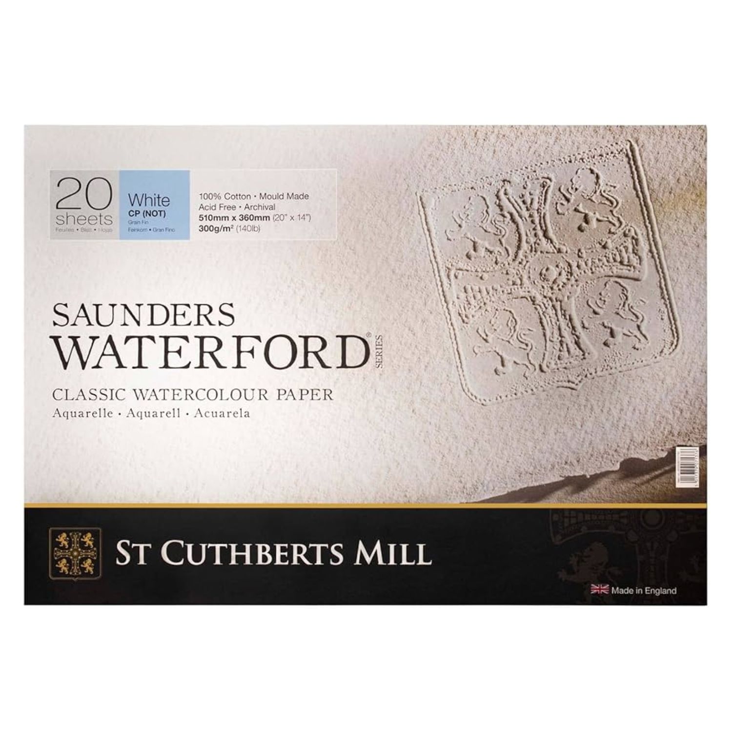 Saunders Waterford Watercolour Block 140lb CP 14:x20"