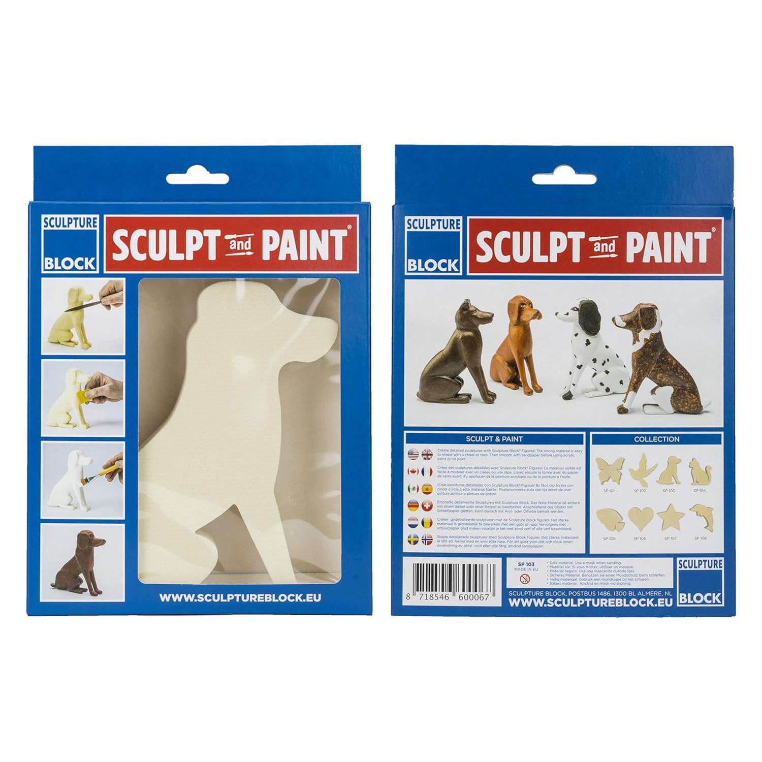 Sculpture Block Sculpt and Paint Dog *ND*