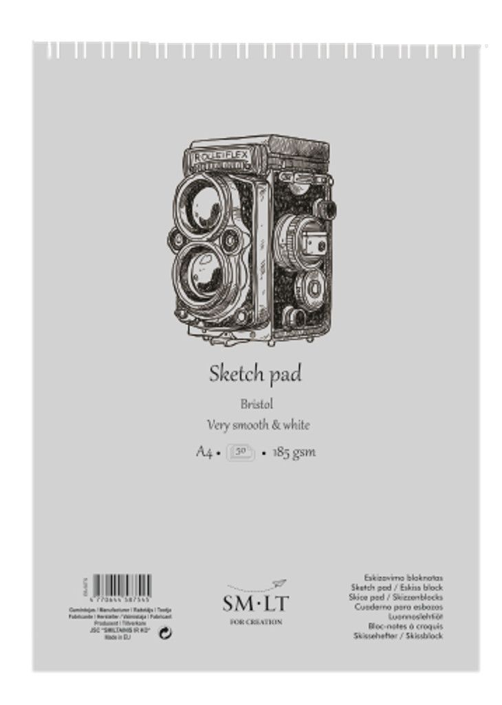 SM.LT authenticpad Coil Bristol Sketch A4 185gsm 50shts **ND**