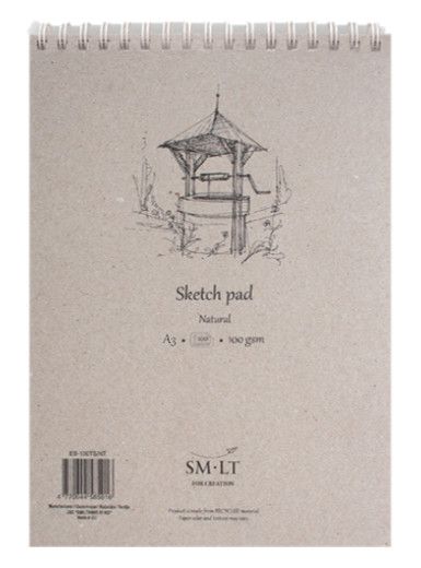 SM.LT authenticpad Coil Sketch Natural A3 100gsm 100shts **ND**