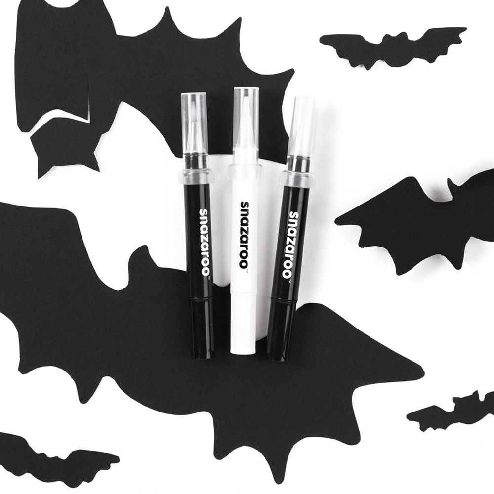 Snazaroo Classic Face Paint Brush Pen Set MONOCHROME