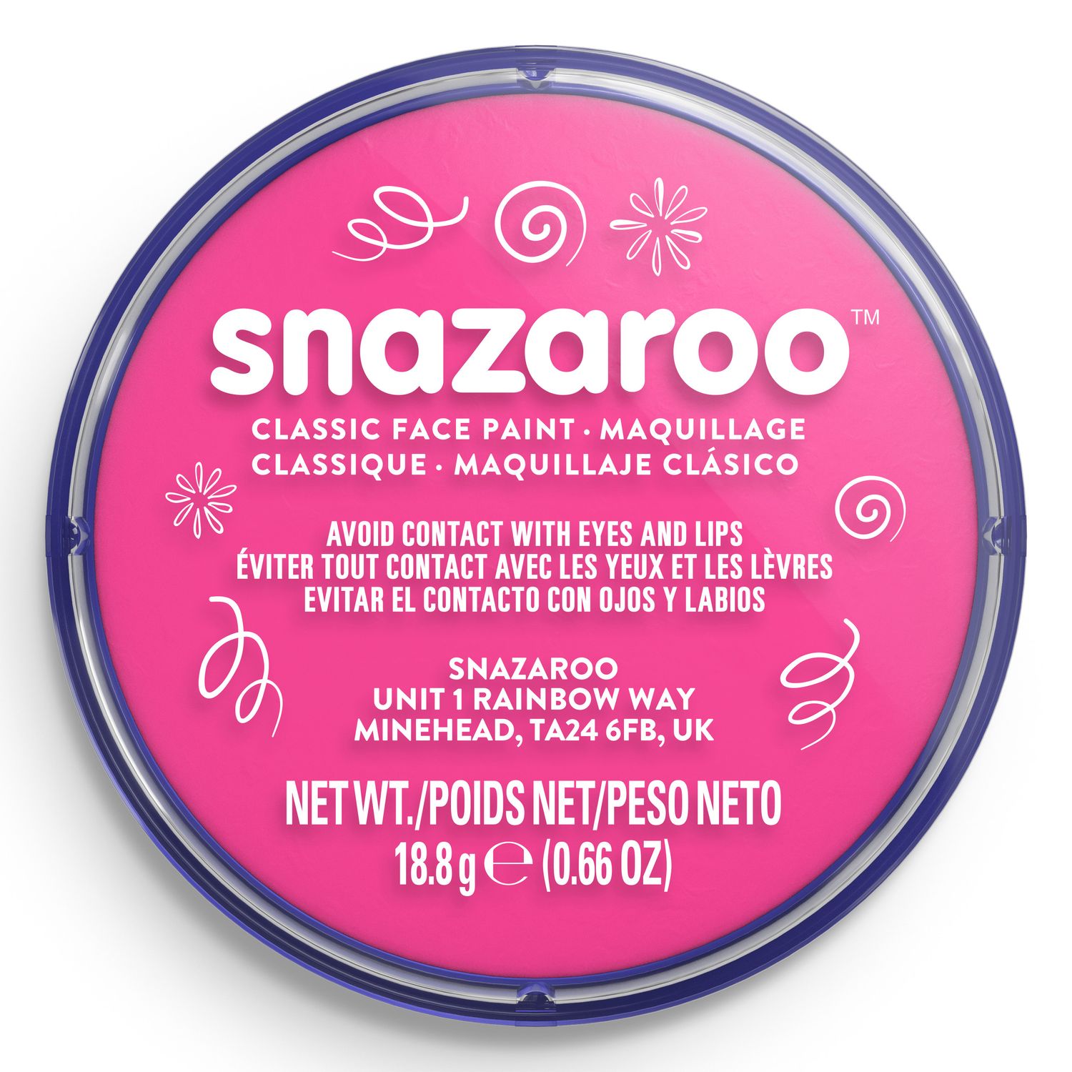 Snazaroo Classic Face Paint Clam Shell Package BRIGHT PINK