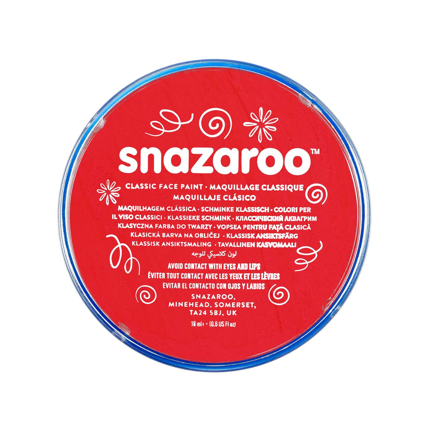Snazaroo Classic Face Paint Clam Shell Package BRIGHT RED