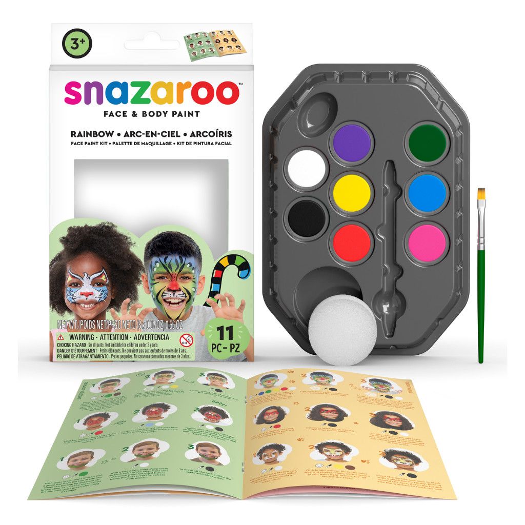 Snazaroo Face Painting Palette Kit Rainbow