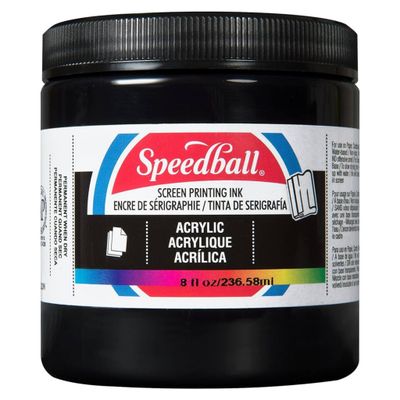Speedball Acrylic Screen Printing Ink Black 8oz.