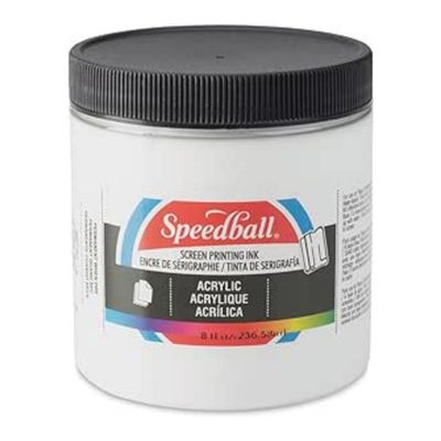 Speedball Acrylic Screen Printing Ink White 8oz.
