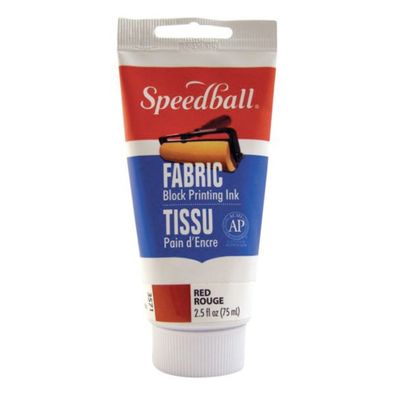 Speedball Block Printing Fabric Ink Red 2.5oz 3571
