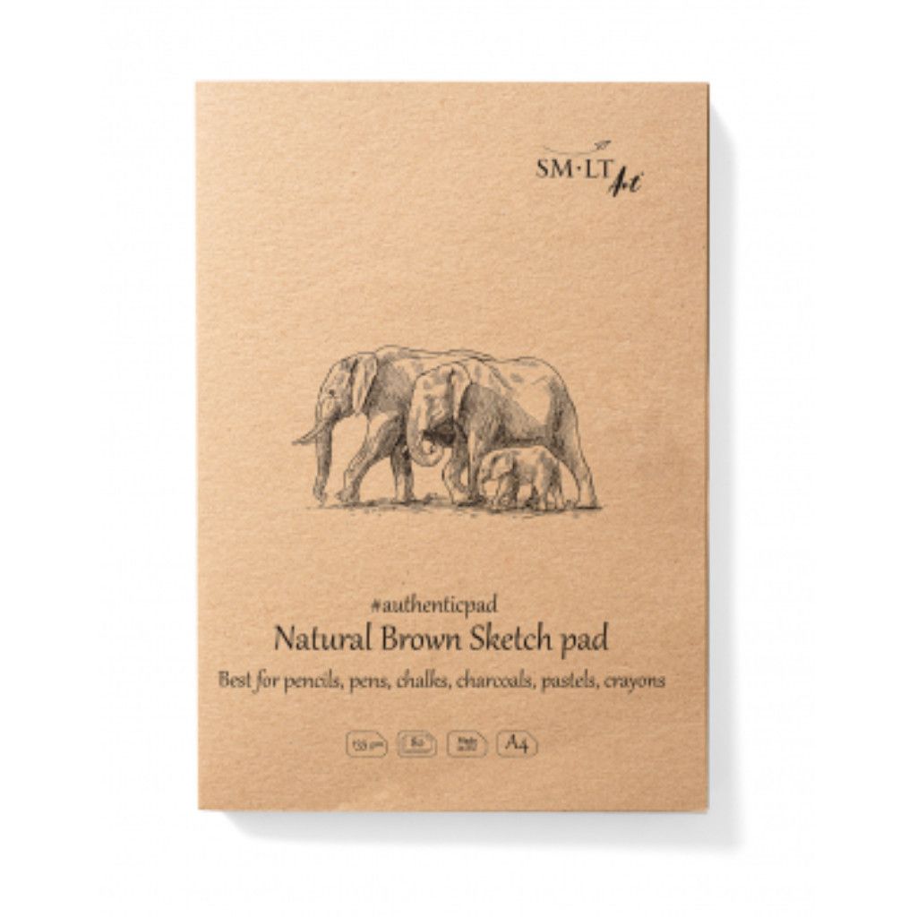 SM.LT authenticpad Coil Sketch Natural Brown A5 135gsm 80shts **ND**