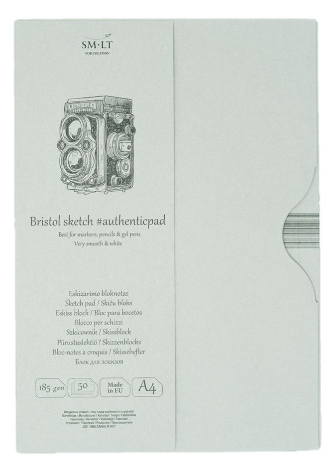 SM.LT authenticpad Folder Bristol Sketch A4 185gsm 50shts **ND**