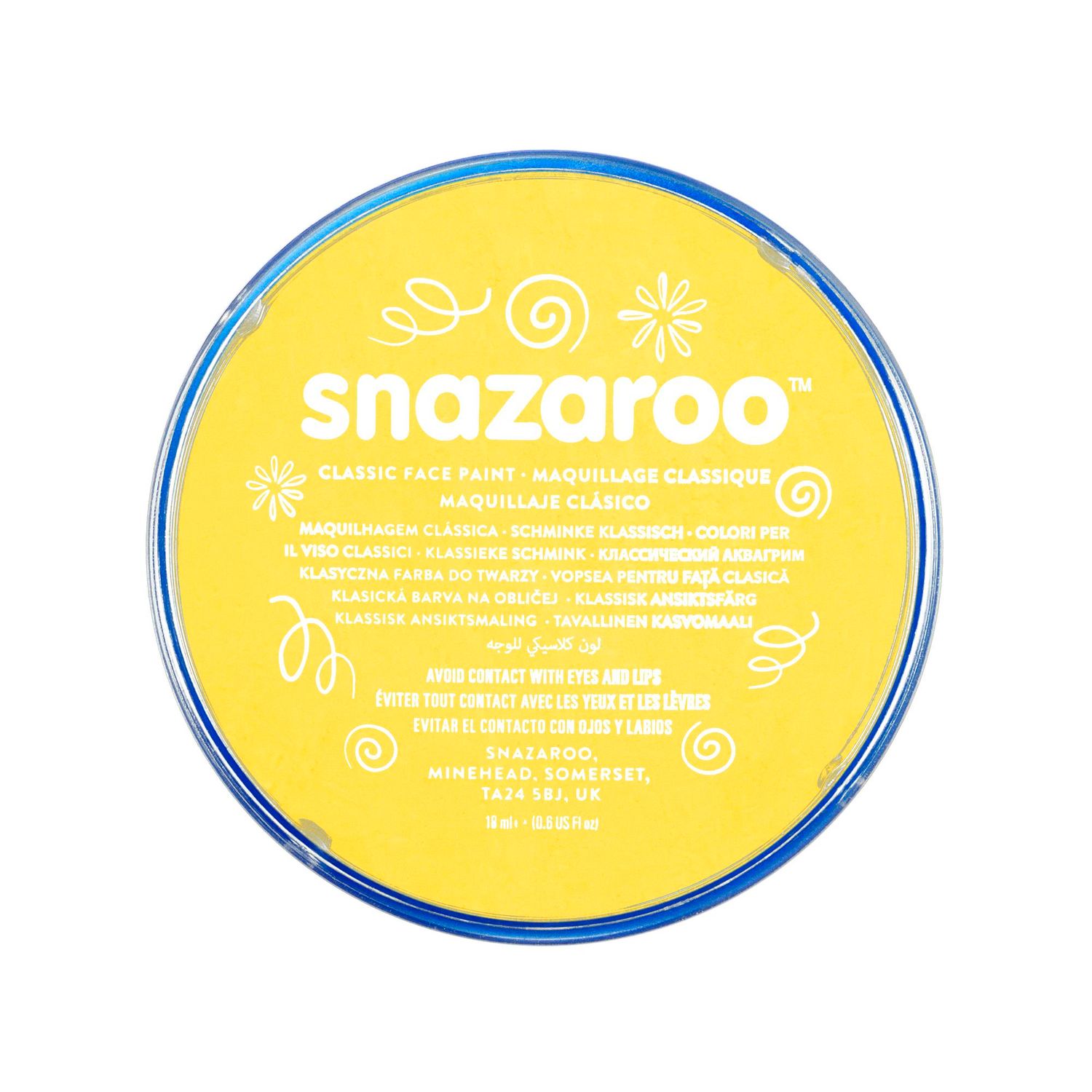 Snazaroo Classic Face Paint Clam Shell Package BRIGHT YELLOW