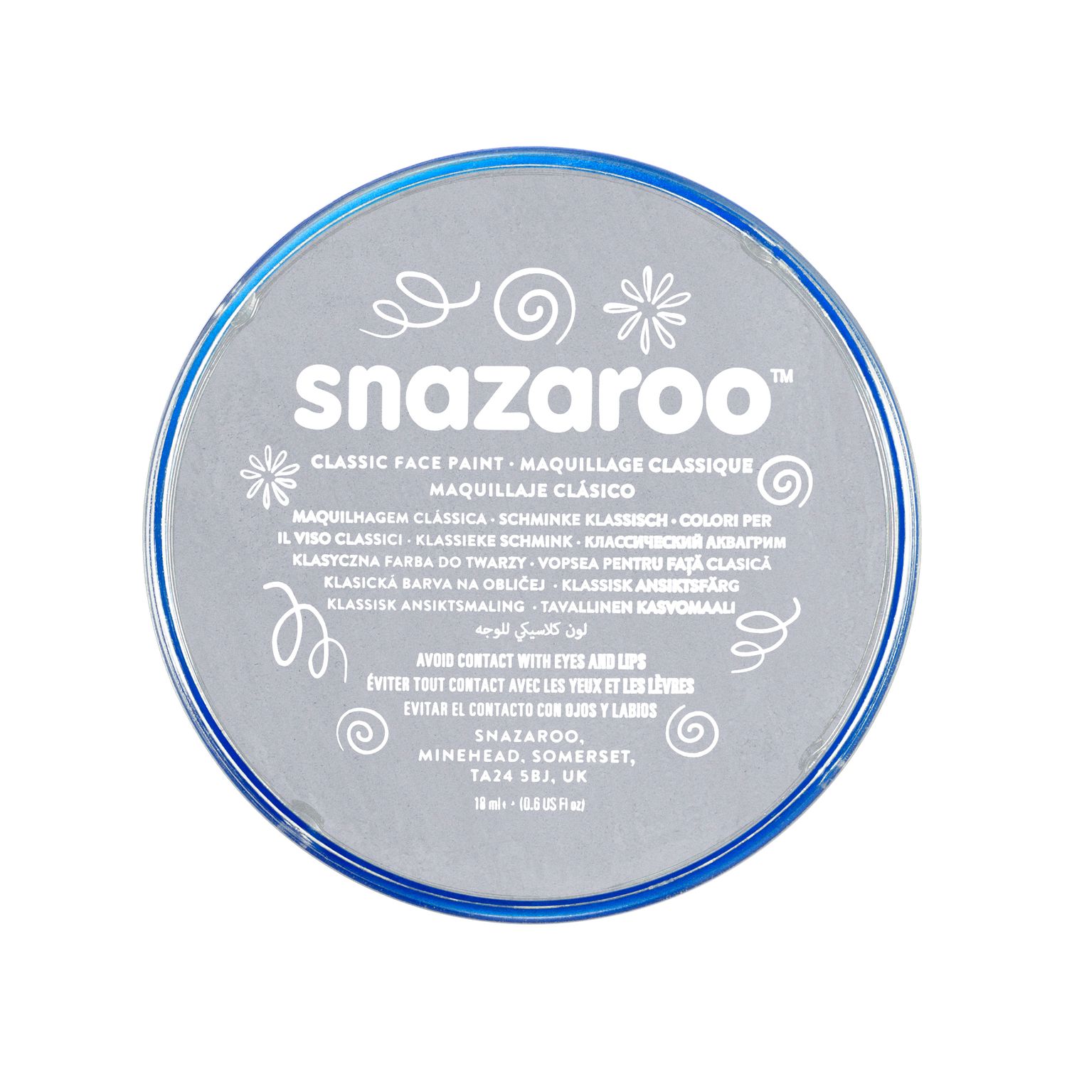 Snazaroo Classic Face Paint Clam Shell Package LIGHT GREY