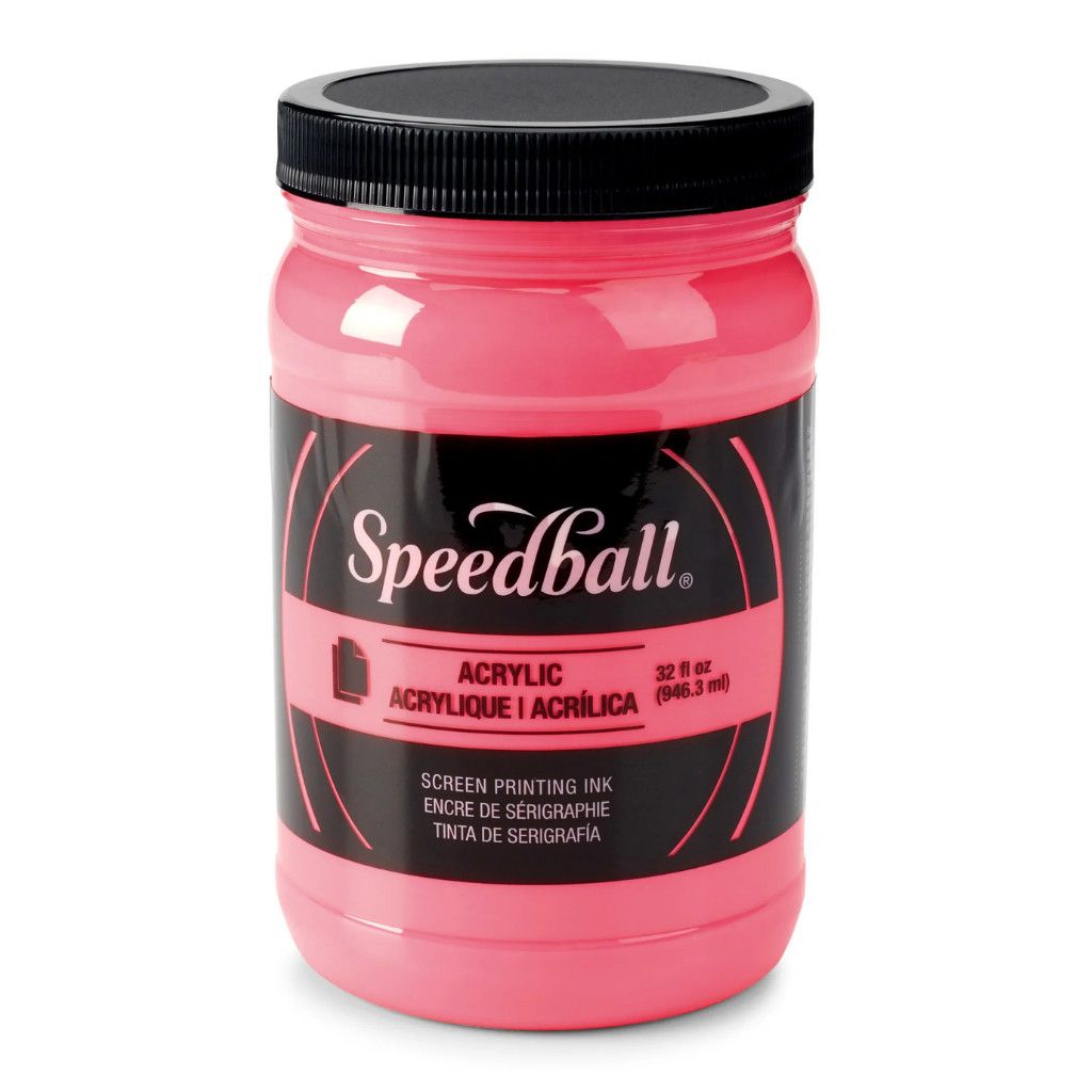 Speedball Acrylic Screen Printing Ink Fluorescent Hot Pink 32oz. **SO**