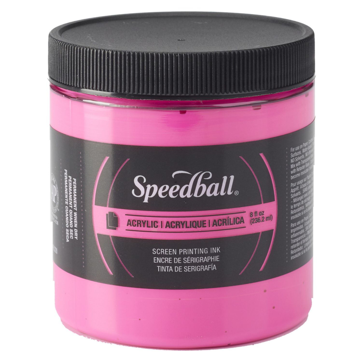 Speedball Acrylic Screen Printing Ink Fluorescent Magenta 8oz.