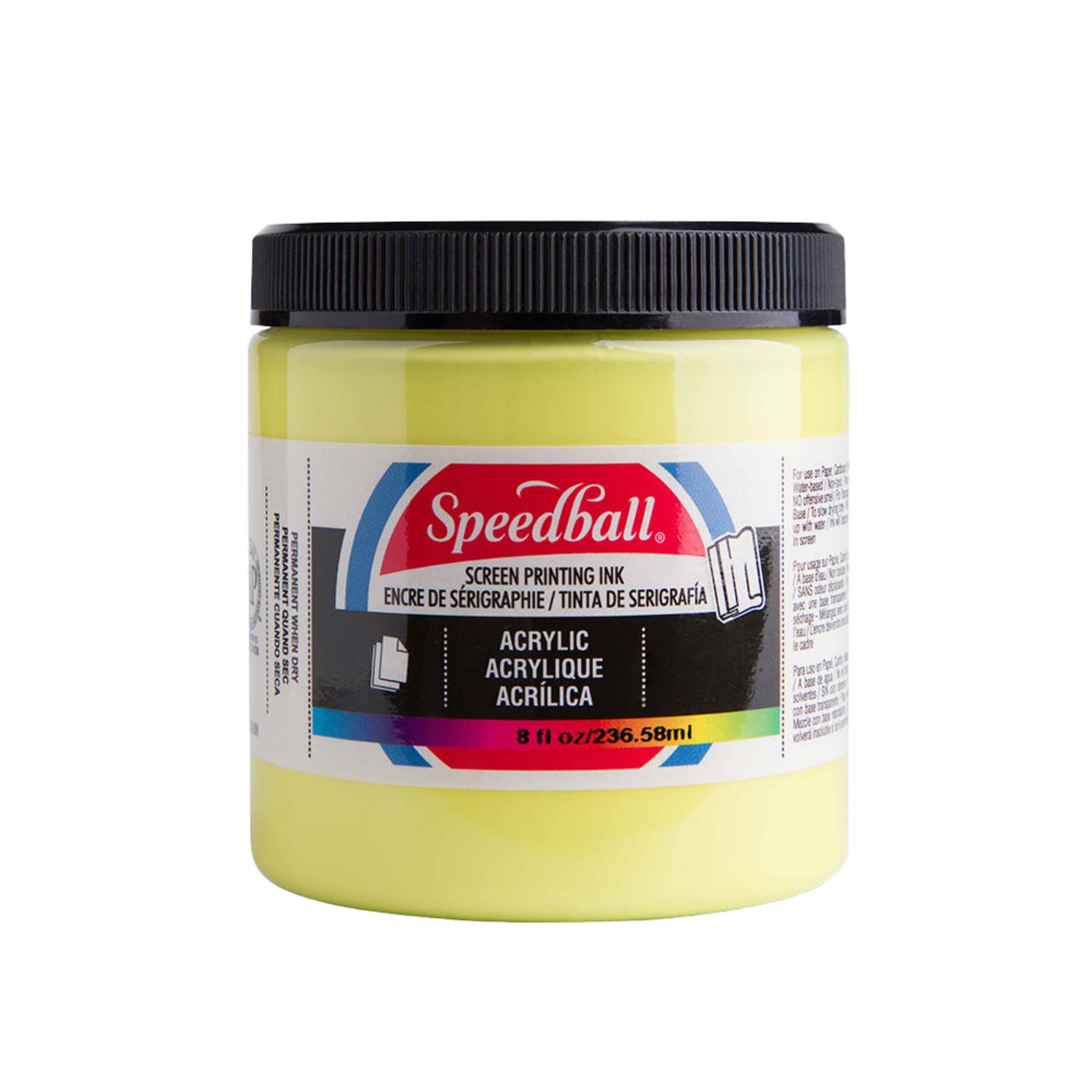 Speedball Acrylic Screen Printing Ink Primrose Yellow 8oz.