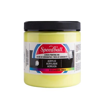 Speedball Acrylic Screen Printing Ink Primrose Yellow 8oz.