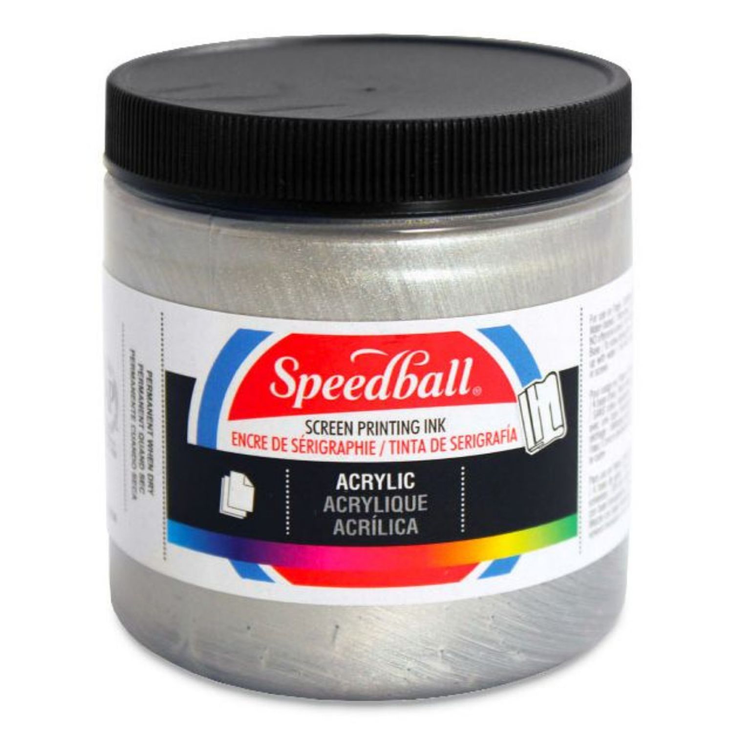 Speedball Acrylic Screen Printing Ink Silver 8oz.