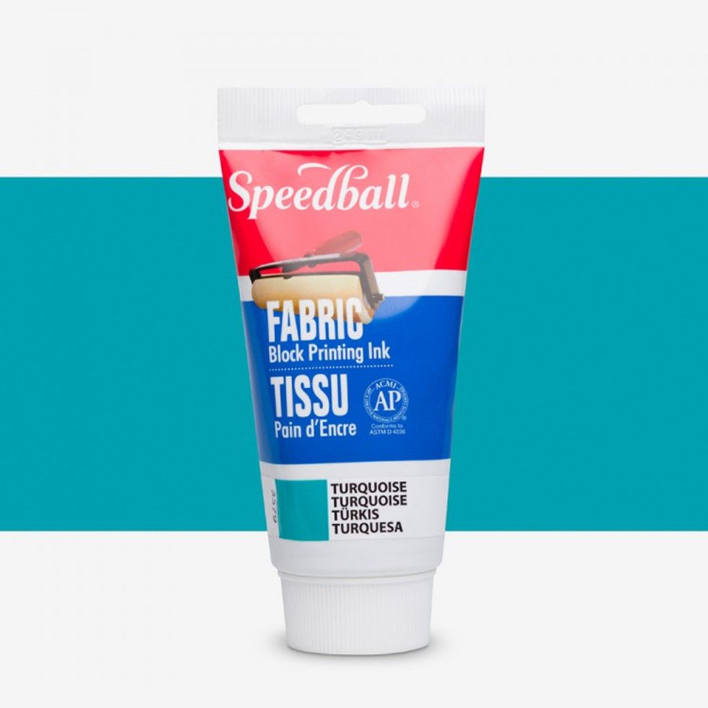 Speedball Block Printing Fabric Ink Turquoise 2.5oz 3579