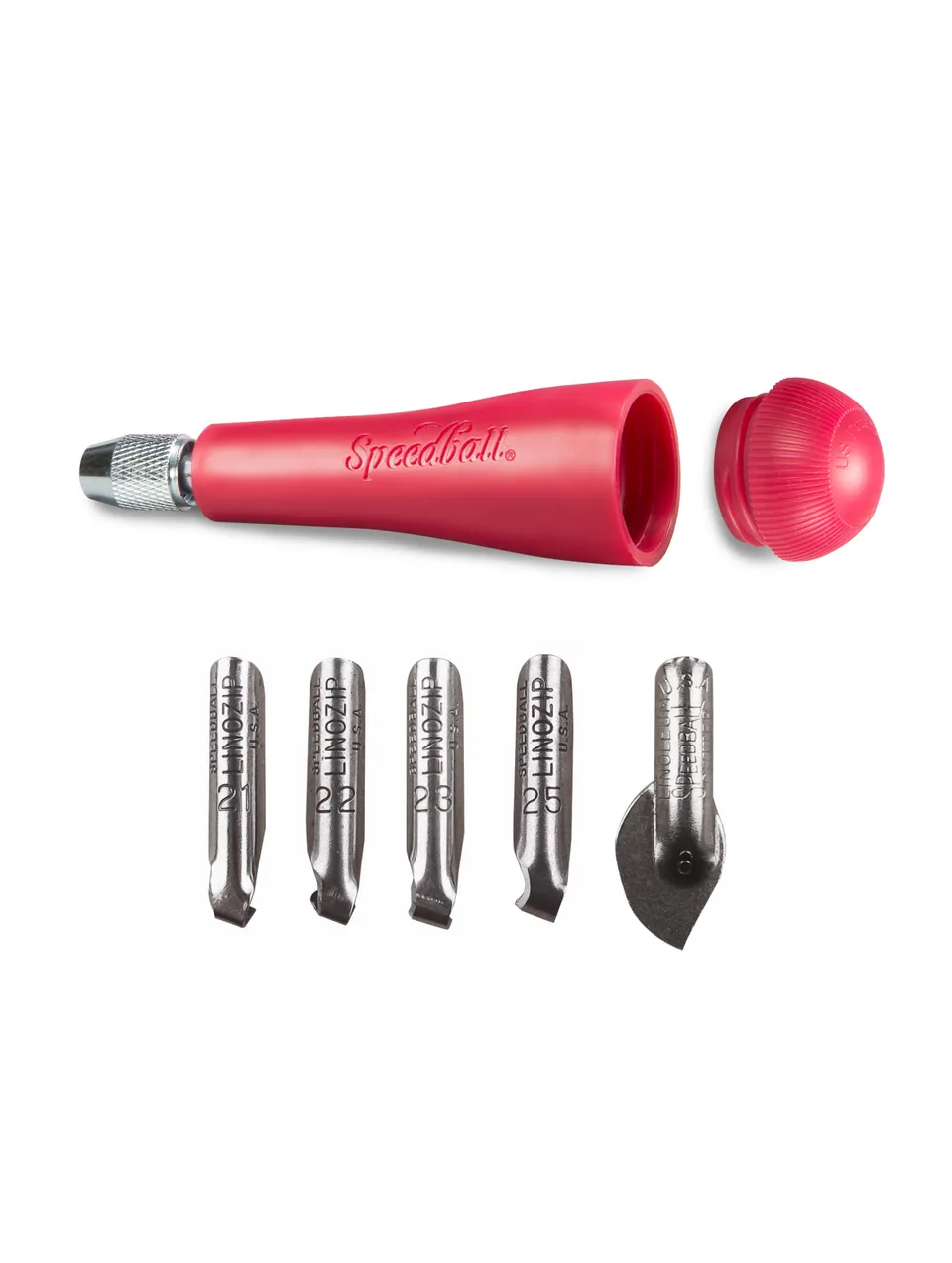 Speedball Lino Zip Assortment1 (Handle + #21, #22, #23, #25 Cutter #6) 004137