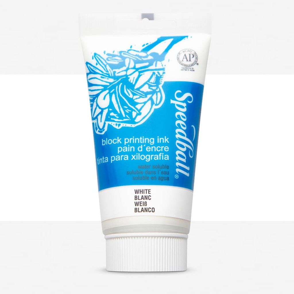 Speedball Water-Soluble Block Printing Ink 2.5oz White