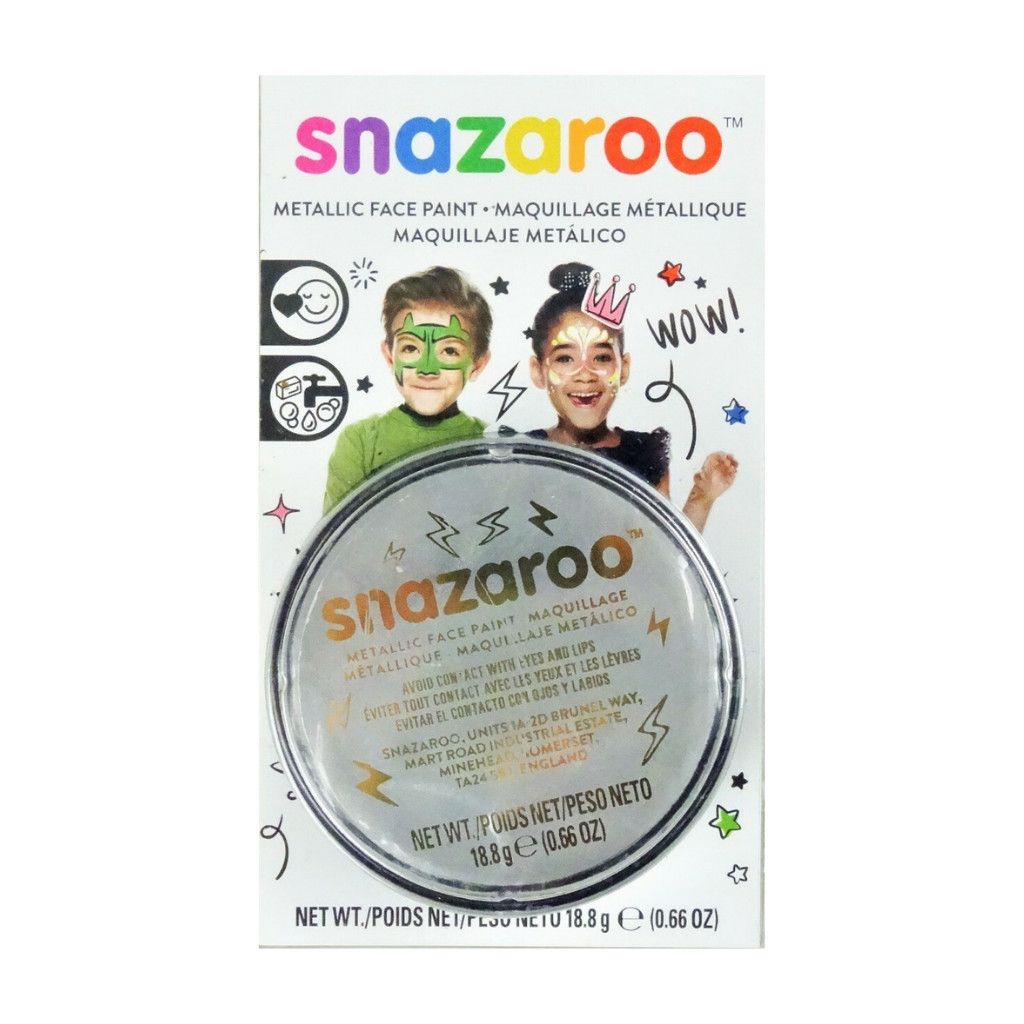 Snazaroo Classic Face Paint Clam Shell Package SILVER
