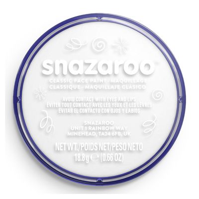 Snazaroo Classic Face Paint Clam Shell Package WHITE