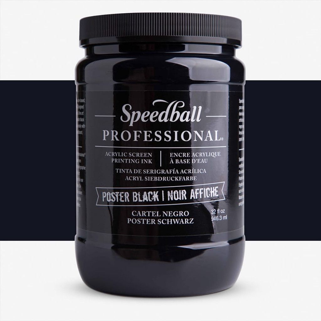 Speedball Acrylic Screen Printing Ink Black 32oz.