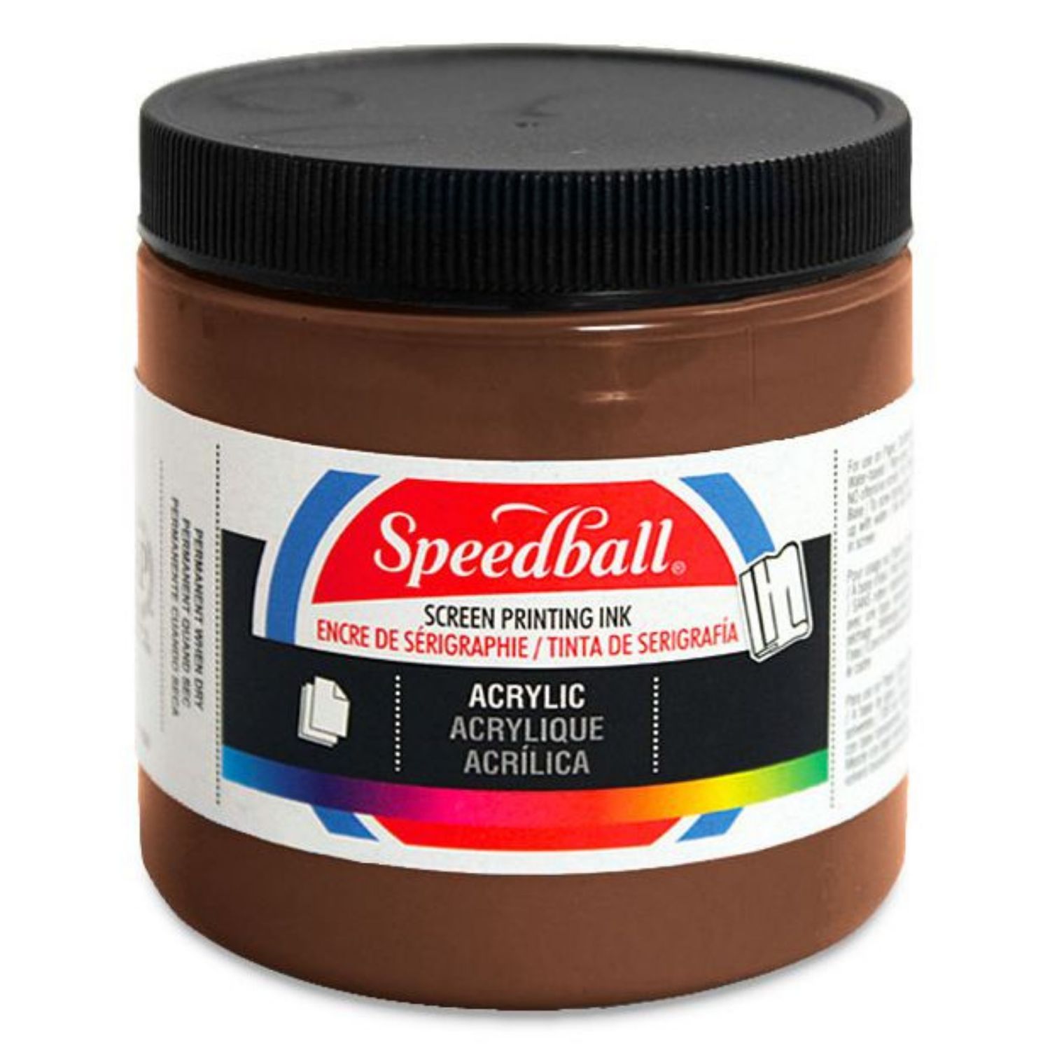 Speedball Acrylic Screen Printing Ink Brown 8oz.