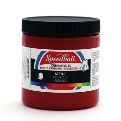 Speedball Acrylic Screen Printing Ink Dark Red 8oz.