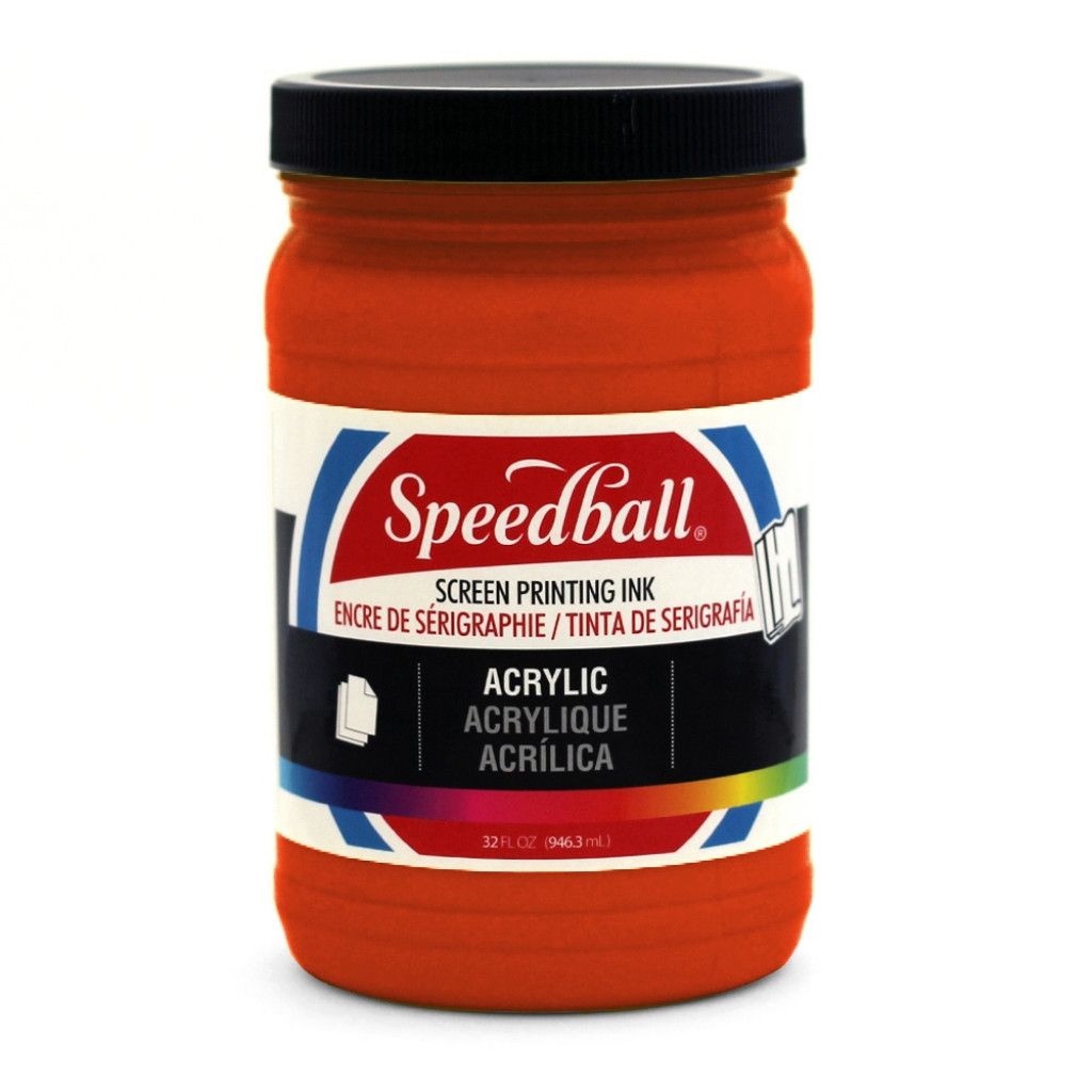 Speedball Acrylic Screen Printing Ink Fire Red 32oz.