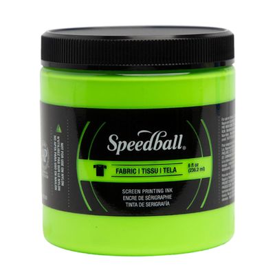 Speedball Acrylic Screen Printing Ink Fluorescent Lime Green 8oz.
