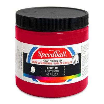 Speedball Acrylic Screen Printing Ink Medium Red 8oz.