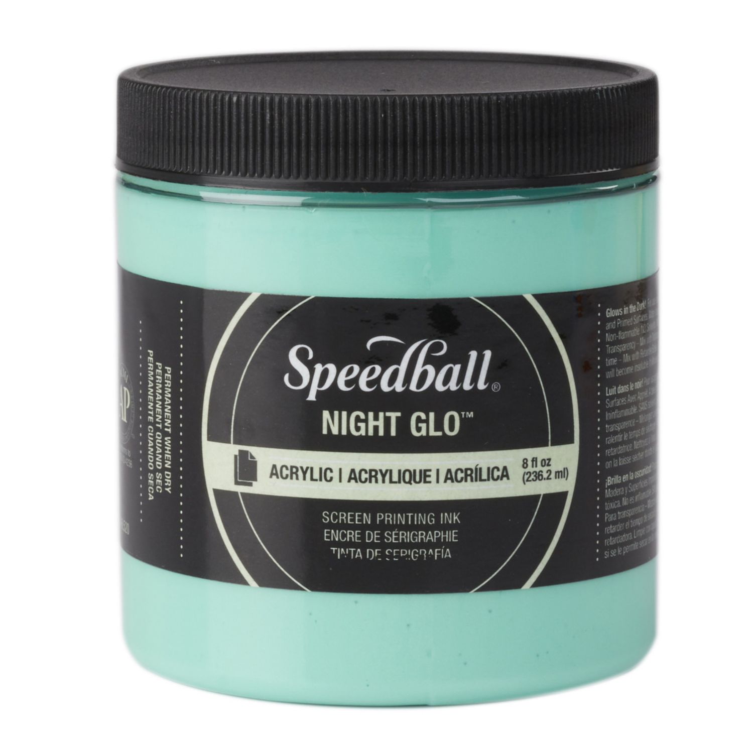 Speedball Acrylic Screen Printing Ink Night Glo Green 8oz.