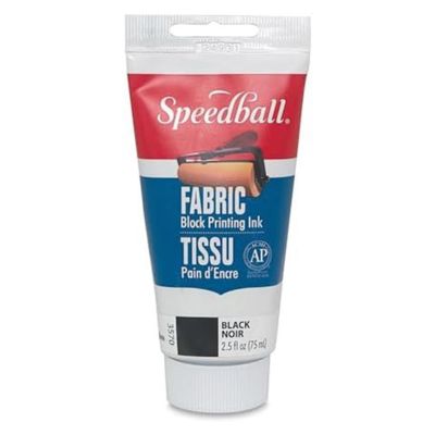 Speedball Block Printing Fabric Ink Black 2.5oz 3570
