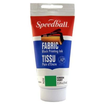 Speedball Block Printing Fabric Ink Green 2.5oz 3574