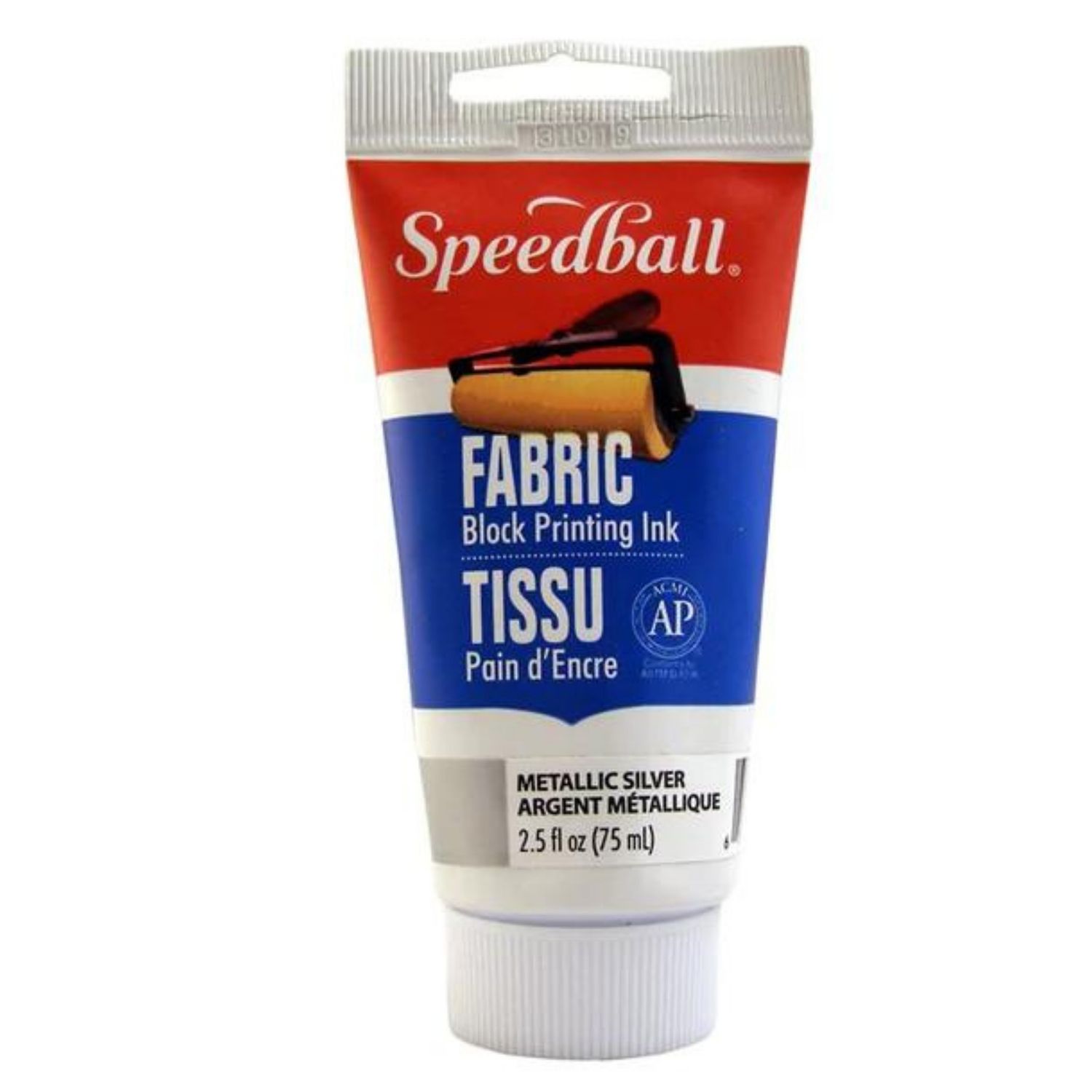 Speedball Block Printing Fabric Ink Metallic Silver 2.5oz 3584