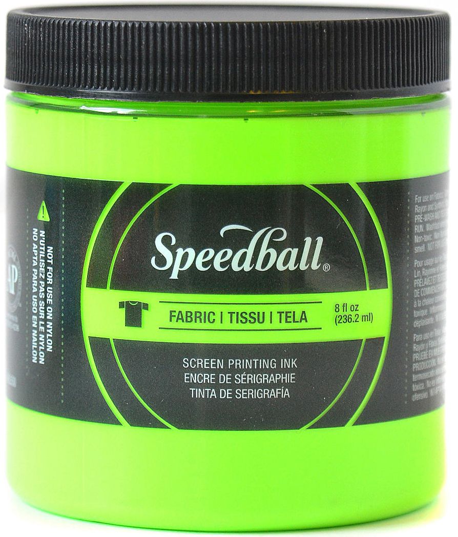 Speedball Fabric Screen Printing Ink Fluorescent Lime Green 32oz**SO**